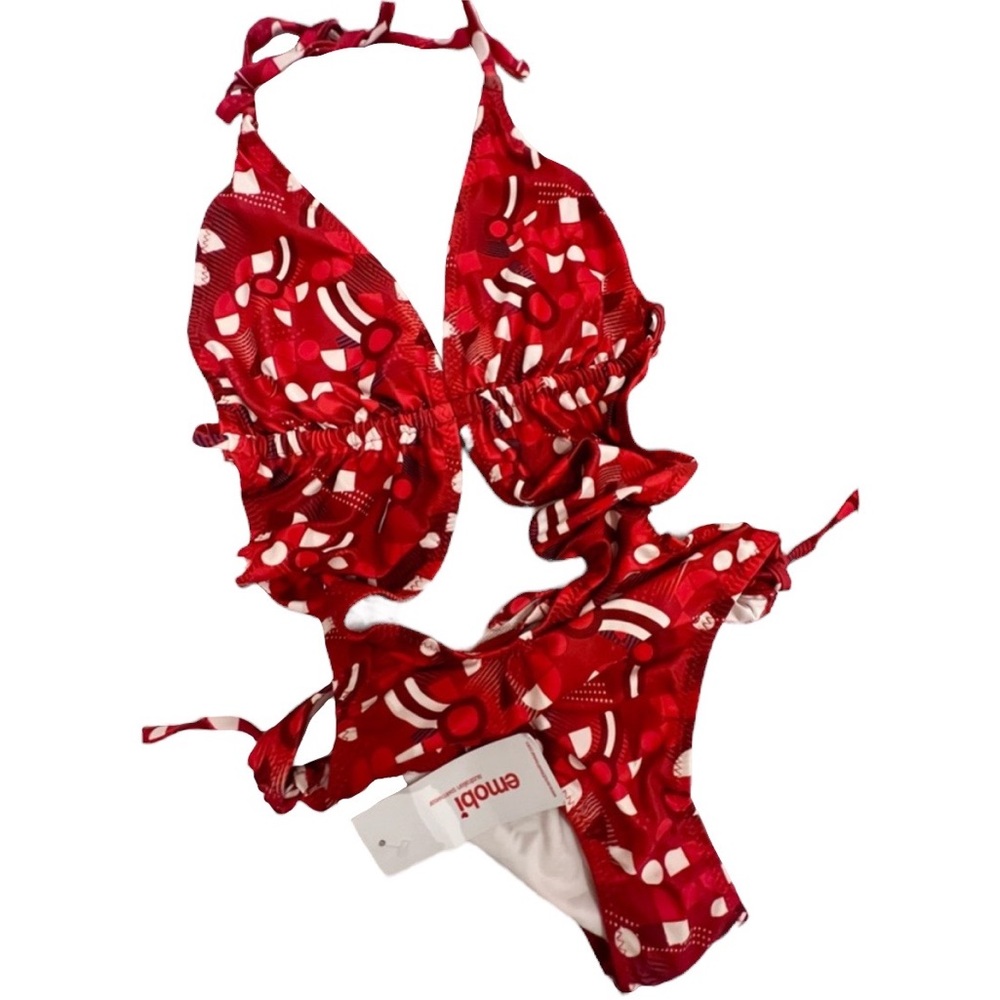 Emobi Slide Tie One-Piece Swimsuit NWT